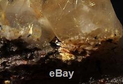864.5g New Find NATURAL Clear Golden RUTILATED QUARTZ Crystal Cluster Specimen