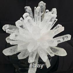 871G New Find white PhantomQuartz Crystal Cluster Mineral Specimen