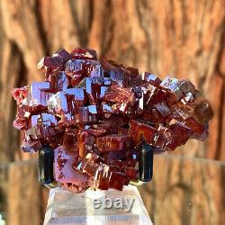 8cm 178g Red Vanadinite Crystal Stone Rock Cluster from Mibladen, Morocco