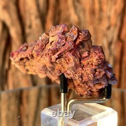 8cm 178g Red Vanadinite Crystal Stone Rock Cluster from Mibladen, Morocco