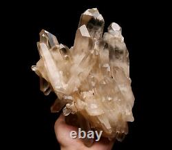 8lb Natural Clear White Quartz Crystal Cluster Point Healing Mineral Specimen