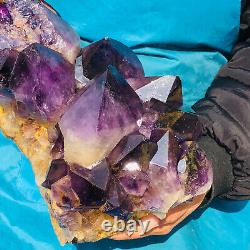 9.08LB Natural Amethyst Cluster Quartz Crystal Rare Mineral Specimen Heals 655