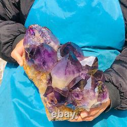 9.08LB Natural Amethyst Cluster Quartz Crystal Rare Mineral Specimen Heals 655