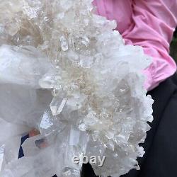9.13LB Natural White Quartz Crystal Cluster Rough Specimen Healing Stone