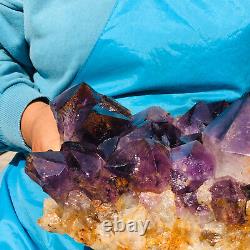 9.1LB Natural Amethyst Cluster Quartz Crystal Mineral Specimen Healing