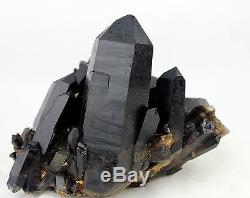 9.31Ib AAA+++ Beautiful Black Quartz Crystal Cluster Specimen Rare