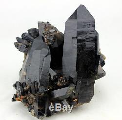 9.31Ib AAA+++ Beautiful Black Quartz Crystal Cluster Specimen Rare