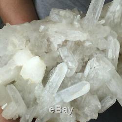 9.4lb Large Natural Clear White Quartz Crystal Cluster Rough Healing Specimen