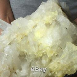 9.4lb Large Natural Clear White Quartz Crystal Cluster Rough Healing Specimen