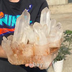 9.57LB Clear white quartz crystal cluster Mineral specimen from madagat, healing