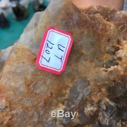 9.59LB Natural smokey quartz cluster crystal wand point healing UT1207