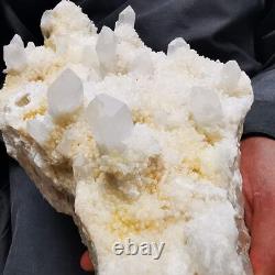 9.61LB Natural white Quartz Pineapple Cluster Mineral Crystal Specimen Healing