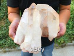 9.8lb Large Natural Clear Quartz Rock Crystal Cluster Point Specimen For Gift