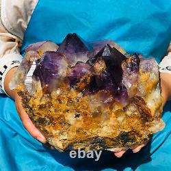 9.98LB Natural Amethyst Cluster Quartz Crystal Mineral Specimen Healing