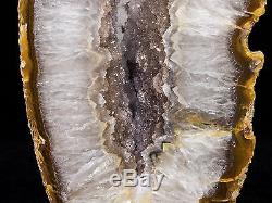 9'' Agate Geode Crystal Quartz Polished Druzy Specimen Cluster Brazil