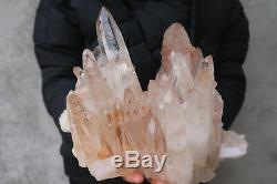 9000g(19.82lb) Natural Beautiful Clear Quartz Crystal Cluster Tibetan Specimen