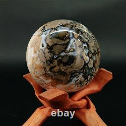 907g Rare Natural Pretty Agate Crystal Geode Sphere Cluster Ball