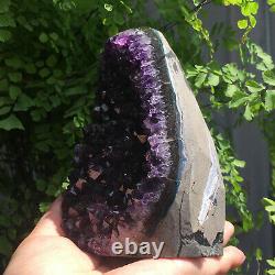 915g Natural Amethyst geode quartz cluster crystal specimen Healing freeform