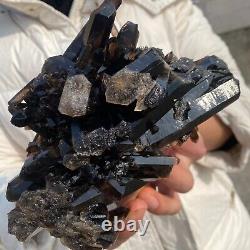 940g TOP Natural Smoky Quartz Cluster Mineral Crystal Specimen Healing