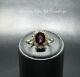 9k Gold 9ct Gold Rubellite Tourmaline And Quartz Cluster Ring Size N 3.08g