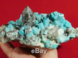 A Big! 100% Natural Amazonite Crystal Cluster with Smoky Quartz! Colorado 1797gr