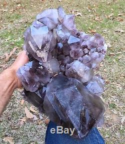 A+ Large Smoky Amethyst Quartz Crystal Cluster Diamond Hill SOUTH CAROLINA