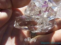 AAA MOBILE ENHYDRO LARGE WATER CLEAR Herkimer Diamond Quartz Crystal Cluster