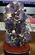 Amethyst Crystal Cluster Cathedral Geode From Brazil With Calcite
