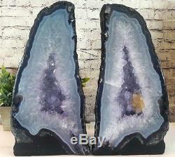 AMETHYST PAIR CRYSTAL QUARTZ CLUSTER GEODE CATHEDRAL 36.50 lb (AC155)E