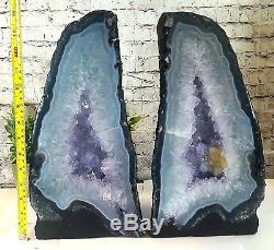 AMETHYST PAIR CRYSTAL QUARTZ CLUSTER GEODE CATHEDRAL 36.50 lb (AC155)E