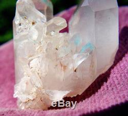 Ajoite in Quartz Crystal Cluster South Africa