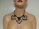 Alexis Bittar Cubist Lucite & Crystal Cluster Three-station Necklace. New$595