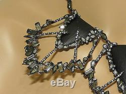Alexis Bittar Cubist Lucite & Crystal Cluster Three-Station Necklace. NEW$595