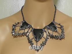 Alexis Bittar Cubist Lucite & Crystal Cluster Three-Station Necklace. NEW$595
