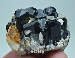 Amazing Black Tourmaline Crystal Bunch with Quartz Crystal On Feldspar Matrix 82 g