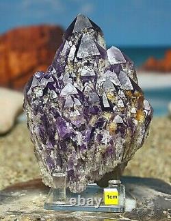 Amethyst Celestial Candle Quartz Crystal Cluster Natural Mineral Healing 1102g