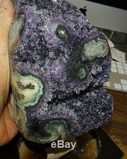 Amethyst Crystal Cluster Cathedral Geode Uruguay Stalactite Base Stand