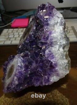 Amethyst Crystal Cluster Geode Uruguay Cathedral Stalactite Base Stand