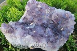 Amethyst Crystal Healing Cluster large points Natural purple large bed 2.2 Kilos