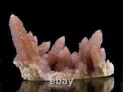 Amethyst Drusy Cactus Quartz Crystal Cluster with Orange Iron Oxides #5