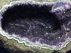 Amethyst Geode Quartz Extra Dark Cluster Cathedral Display Specimen from Uruguay