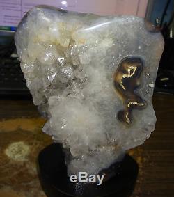 Amethyst / Quartz Crystal Cluster Cathedral Geode Uruguay Stalactite Base