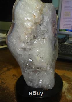 Amethyst / Quartz Crystal Cluster Cathedral Geode Uruguay Stalactite Base