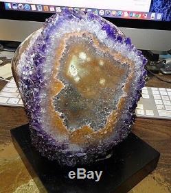 Amethyst / Quartz Crystal Cluster Cathedral Geode Uruguay W' Stalactite Base