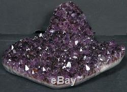 Amethyst Quartz Crystal Cluster Polished Plate 17 pounds 14x12x7 Purple
