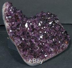 Amethyst Quartz Crystal Cluster Polished Plate 17 pounds 14x12x7 Purple
