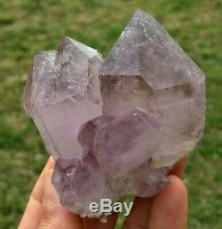 Amethyst Quartz Crystal Cluster Red Hematite Inclusions from Purple Heart Mine