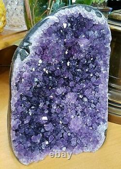 Amethyst geode quartz cluster crystal dark purple
