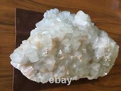 Apophyllite Geode Crystal Calcite Cluster Quartz Specimen White Clear Green Pink