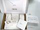 Authentic Dior Clair D Lune Gold-finish Metal White Crystal Stud Earrings Bnib